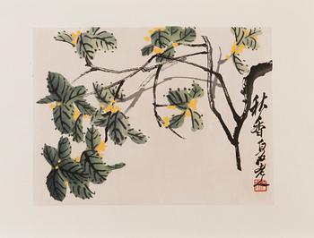 Qi Baishi, efter, träsnitt. Rong Baozhai, daterade 1953.