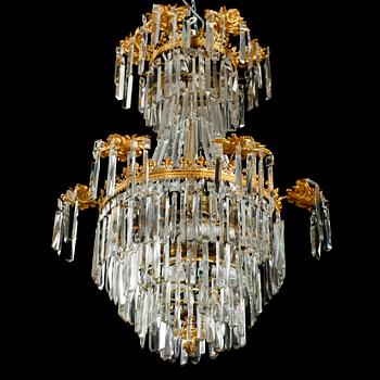 LJUSKRONA, oscariansk, 1800-talets andra hälft. Höjd ca 95 cm.