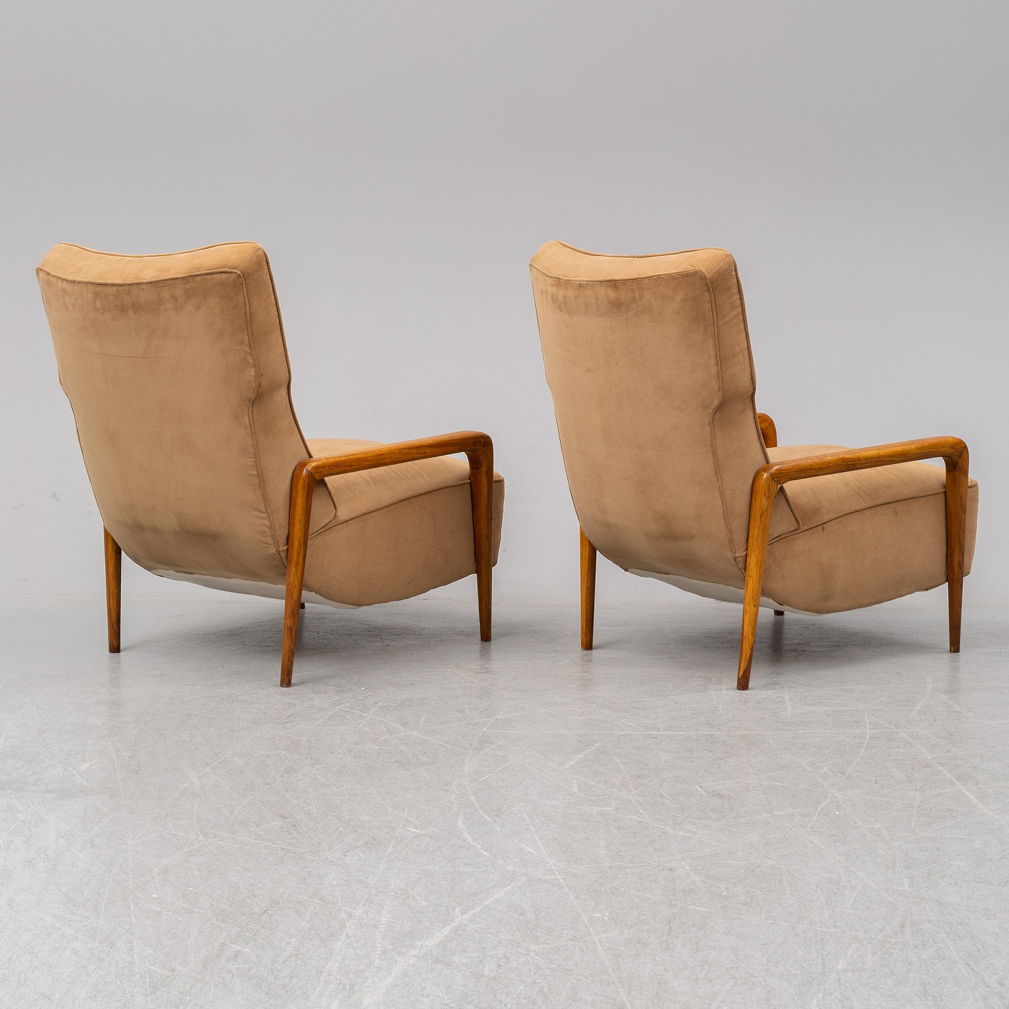 A late 20th Century easy chairs, Italy.
