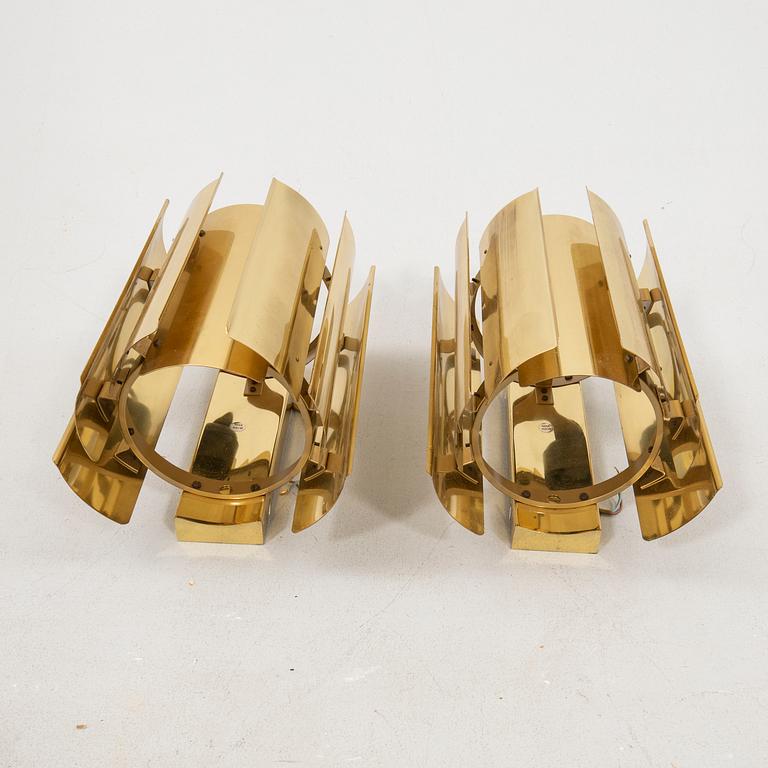 Wall lamps a pair Fagerhult late 20th century.