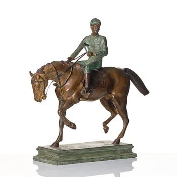 Skulptur, patinerad brons.