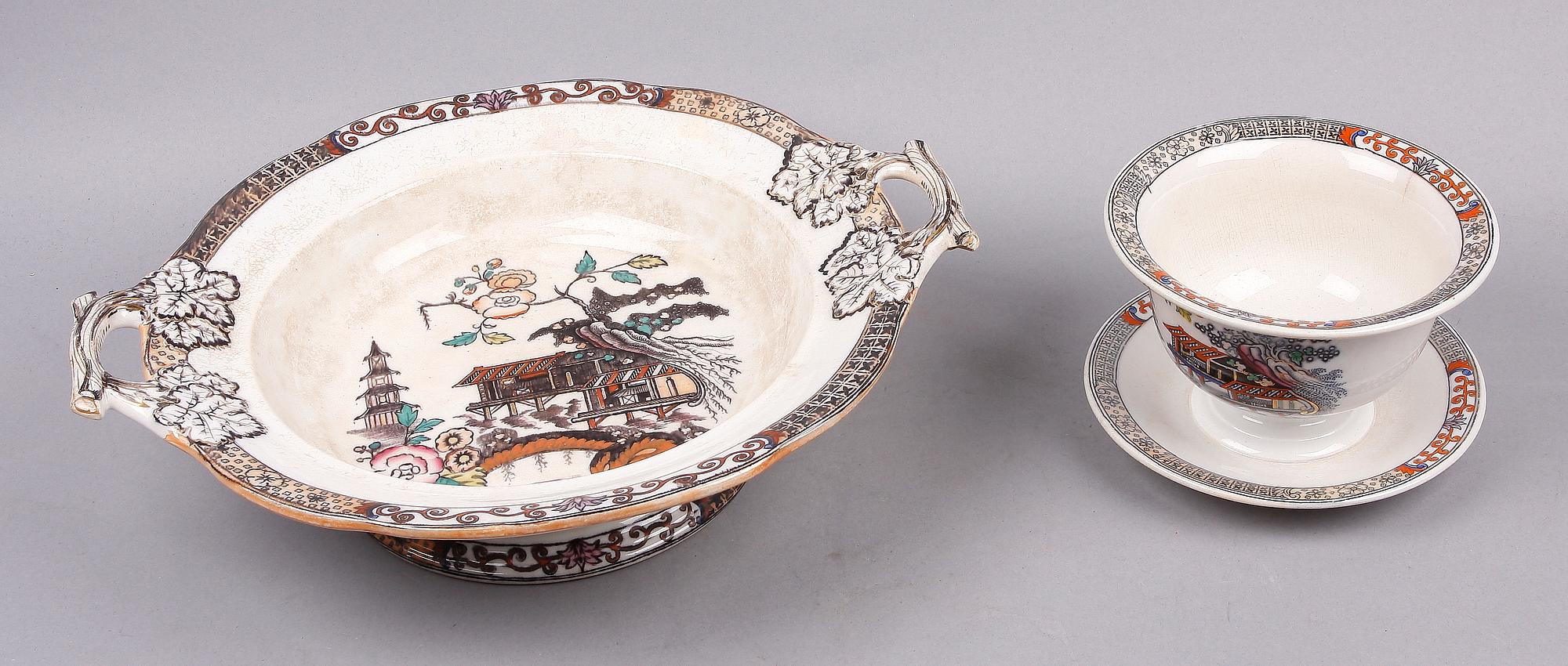 MATSERVIS, 82 delar, flintgods, "Japan", Rörstrand.