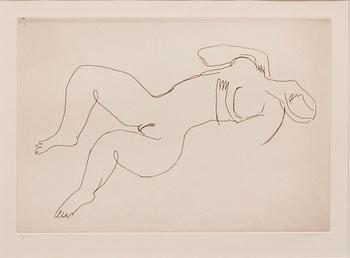 Jean Fautrier, etsning, signerad och numrerad 5/50.