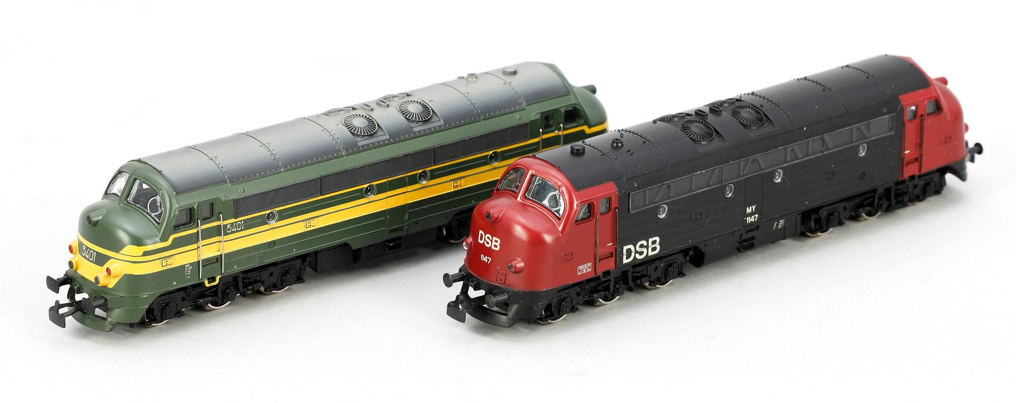 PARTI LOK, 2 st, Märklin H0 3067 samt 3133, 1900-talets andra hälft.