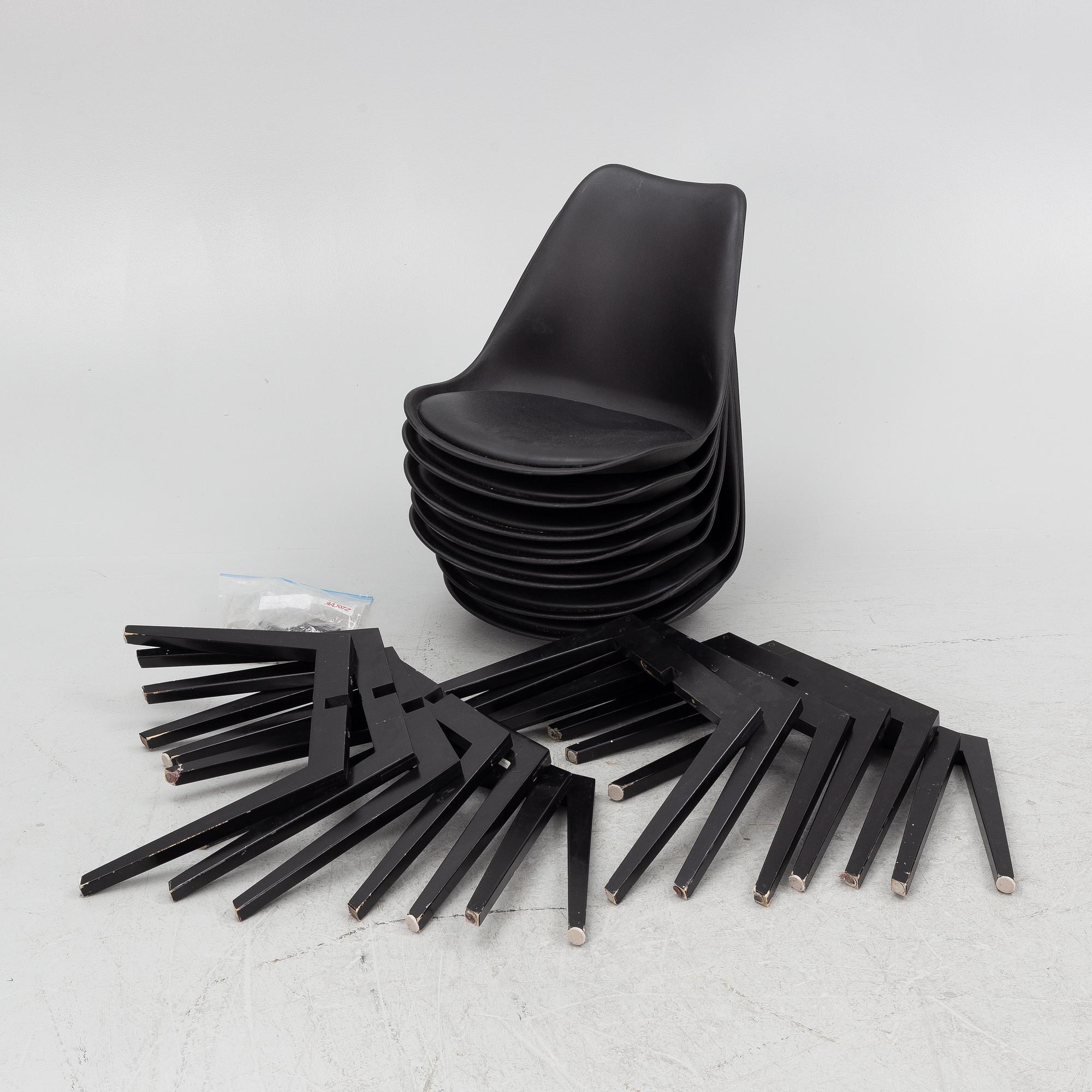 Chairs, 8 pcs, contemporary production.