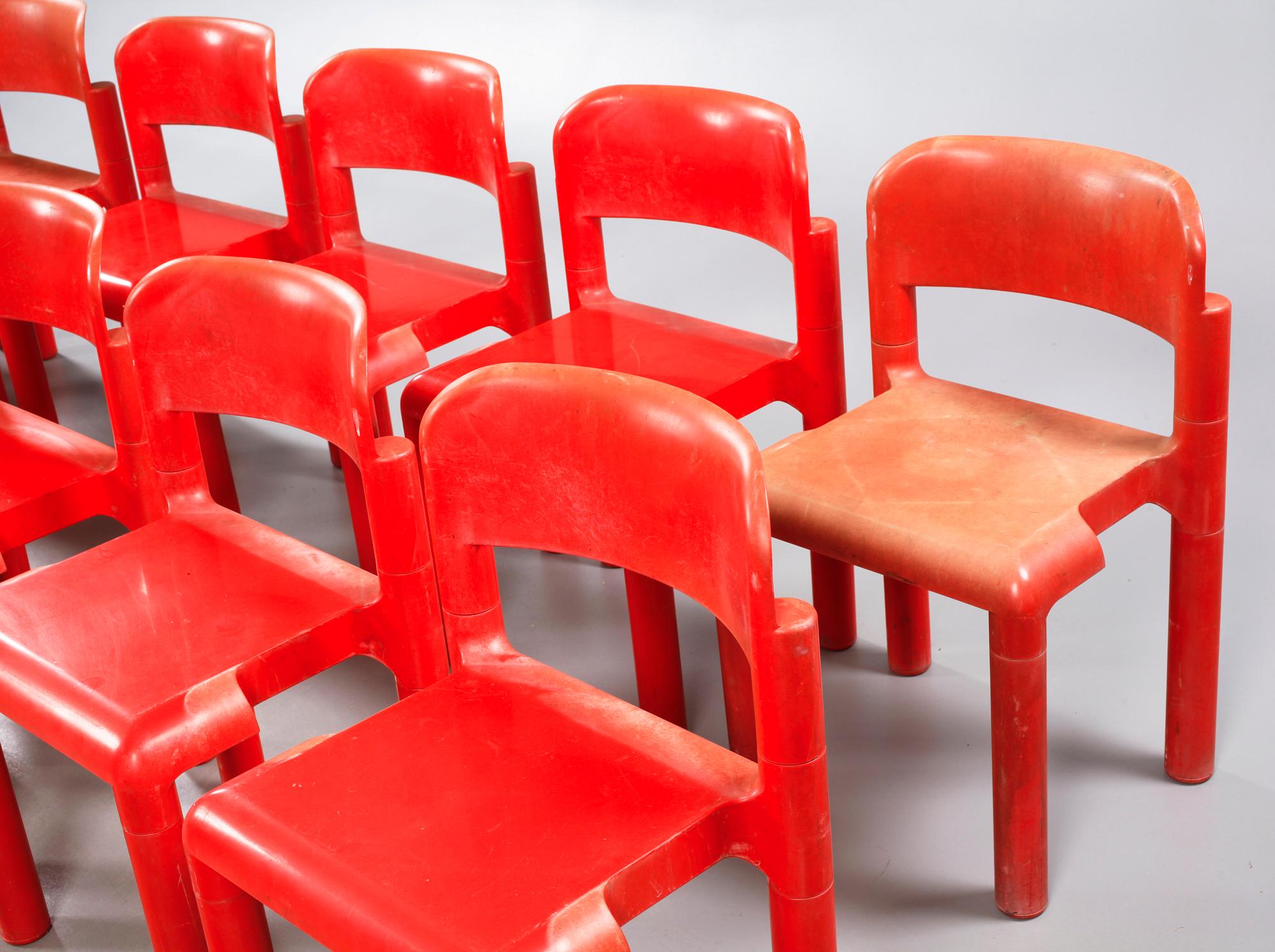Twelve chairs designed by Eero Aarnio for Upo Oy in Finland, made in the fourth quarter of the 20th century.