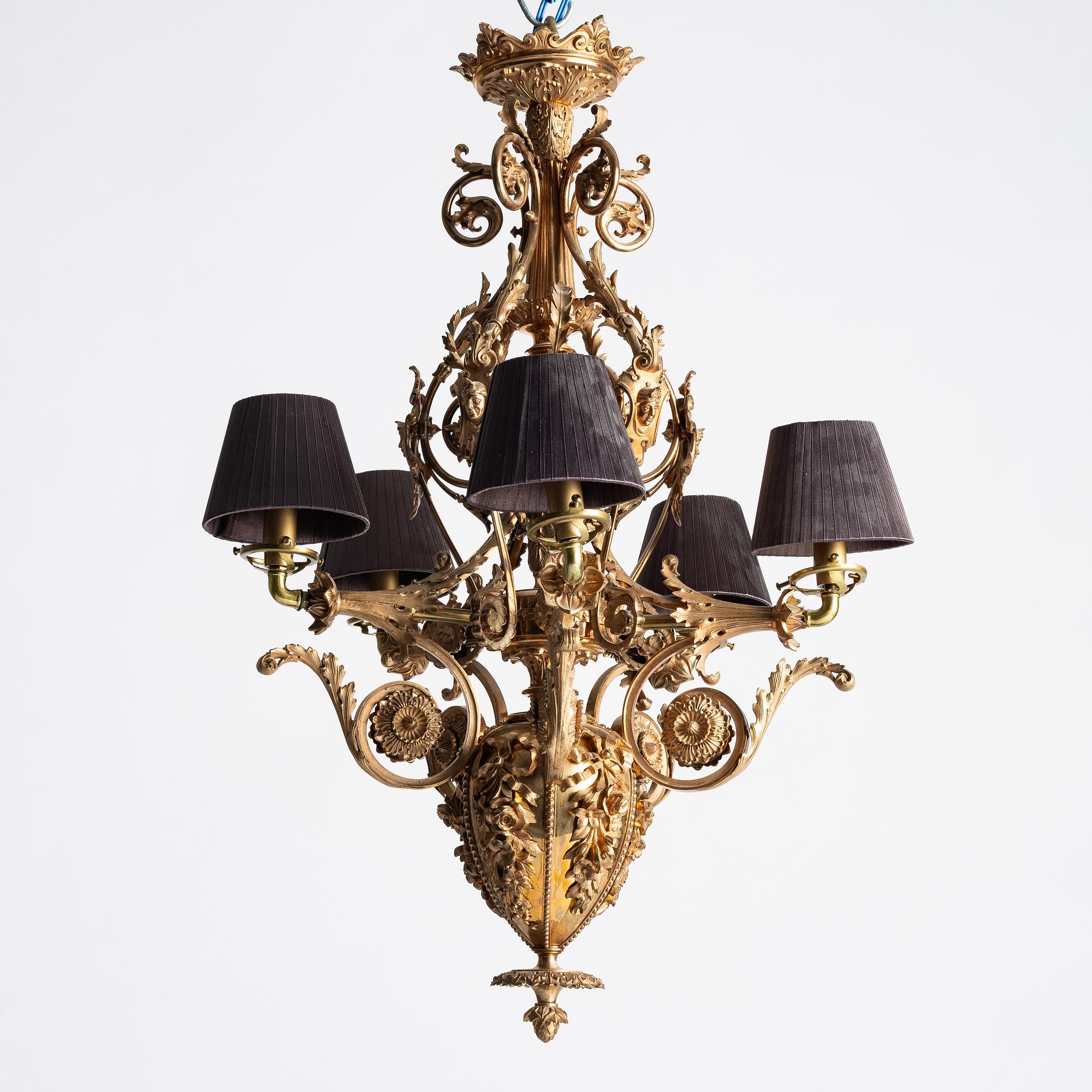 Chandelier, Oscarian, Otto Meyer & Co., circa 1900.