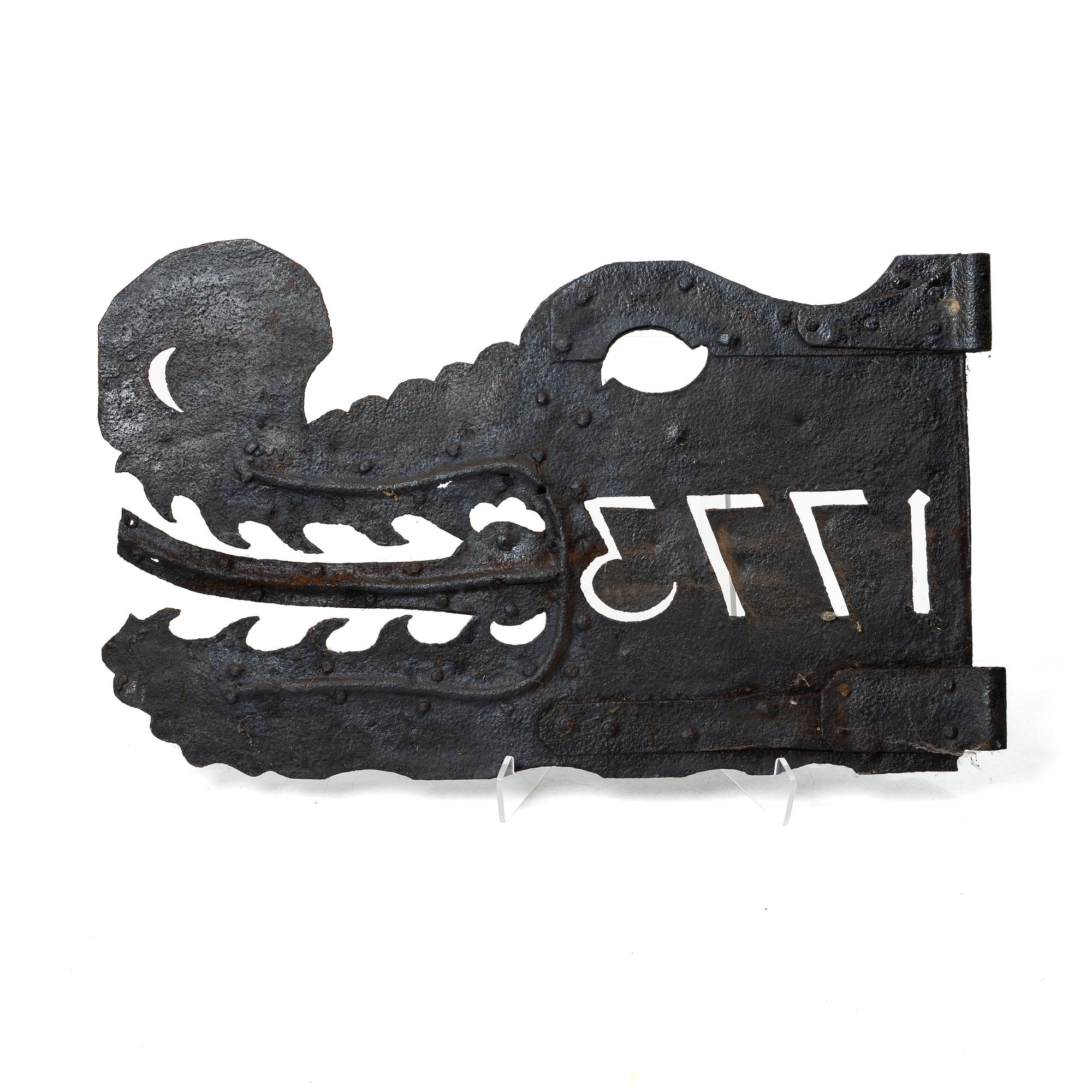 Weather vane, dated 1773.
