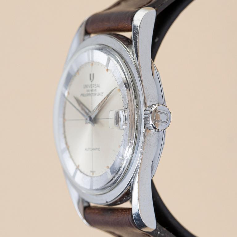 Universal Genève, Polerouter Date, "Crosshair" Dial, ca 1963.