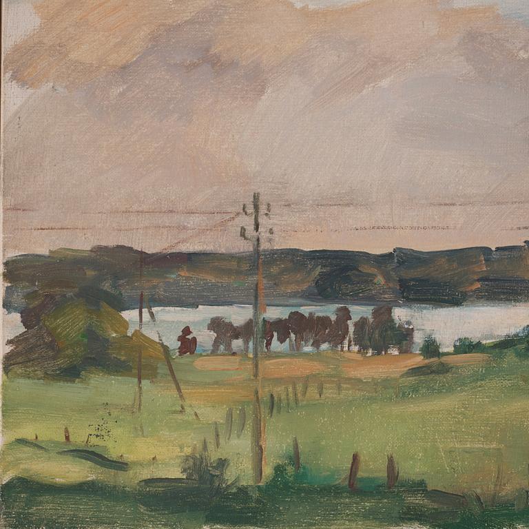 Lotte Laserstein, View over a pasture.