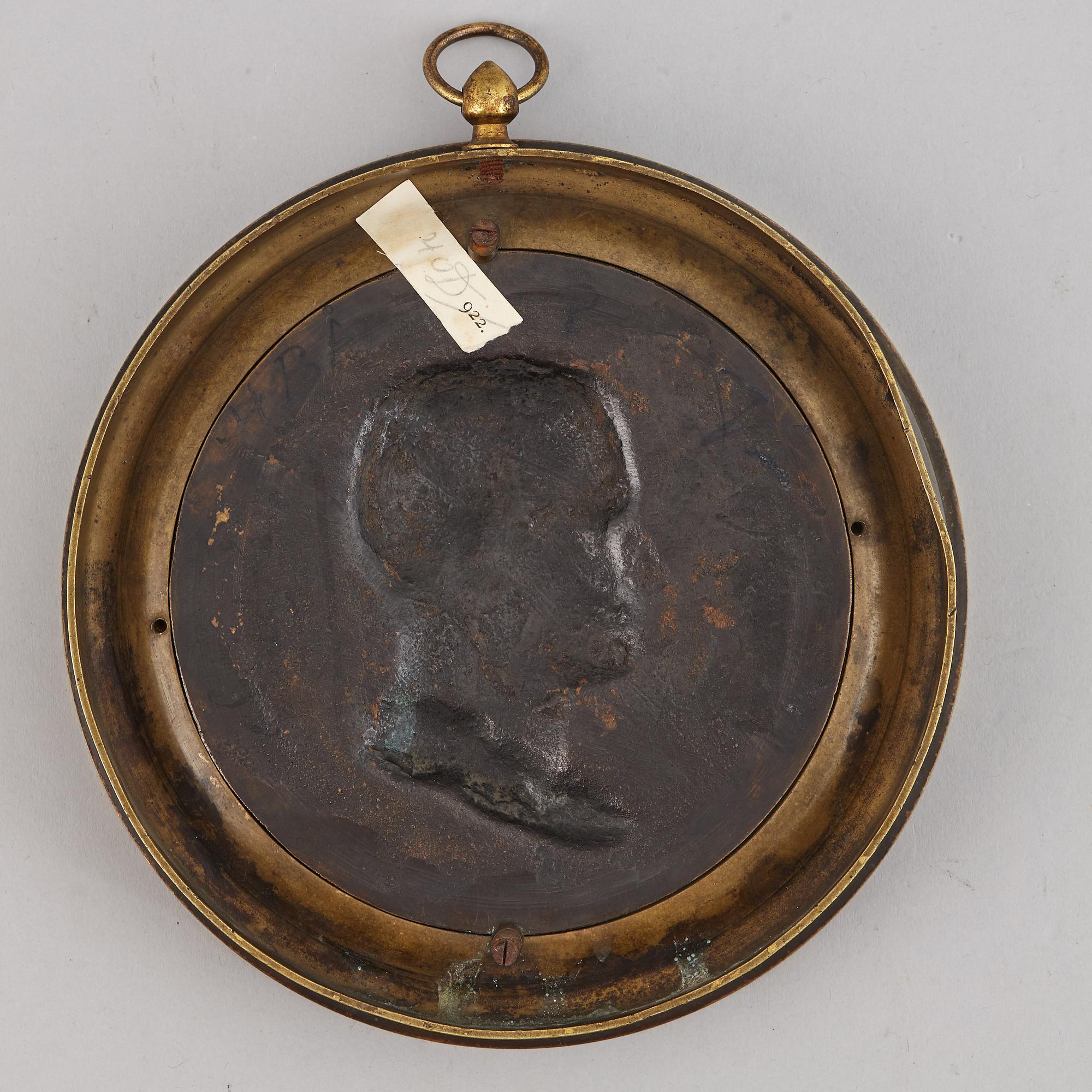 MEDALJONG, brons, 1800-tal.