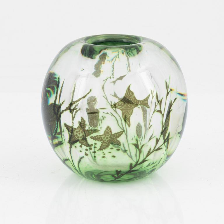 Edward Hald, a graal glass vase, Orrefors.