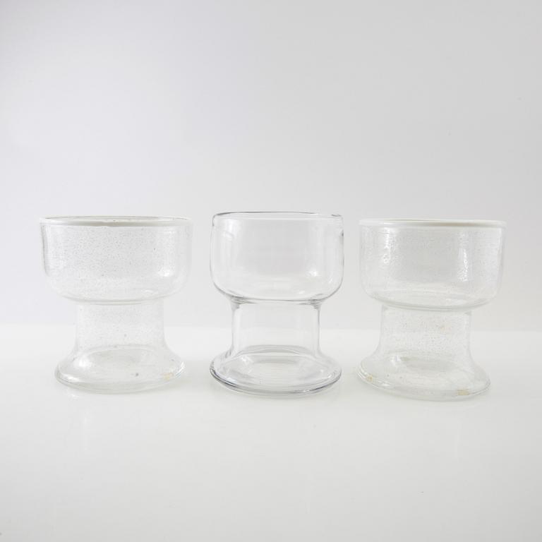 Signe Persson-Melin, Bowls 3 pcs Kosta Boda late 20th century.