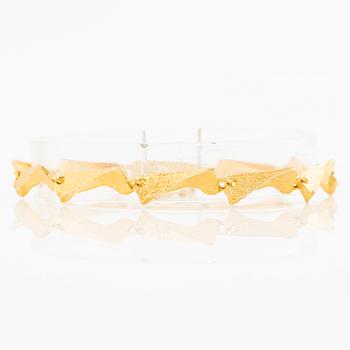 Lapponia, Björn Weckström, bracelet, “Fjällbäck”, 18K gold.