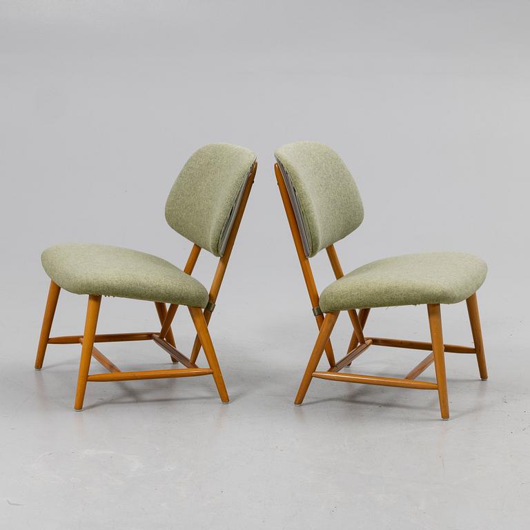 Alf Svensson, Armchairs, a pair, TeVe, Bra Bohag. Studio Ljung's industries, Malmö, 1950s.