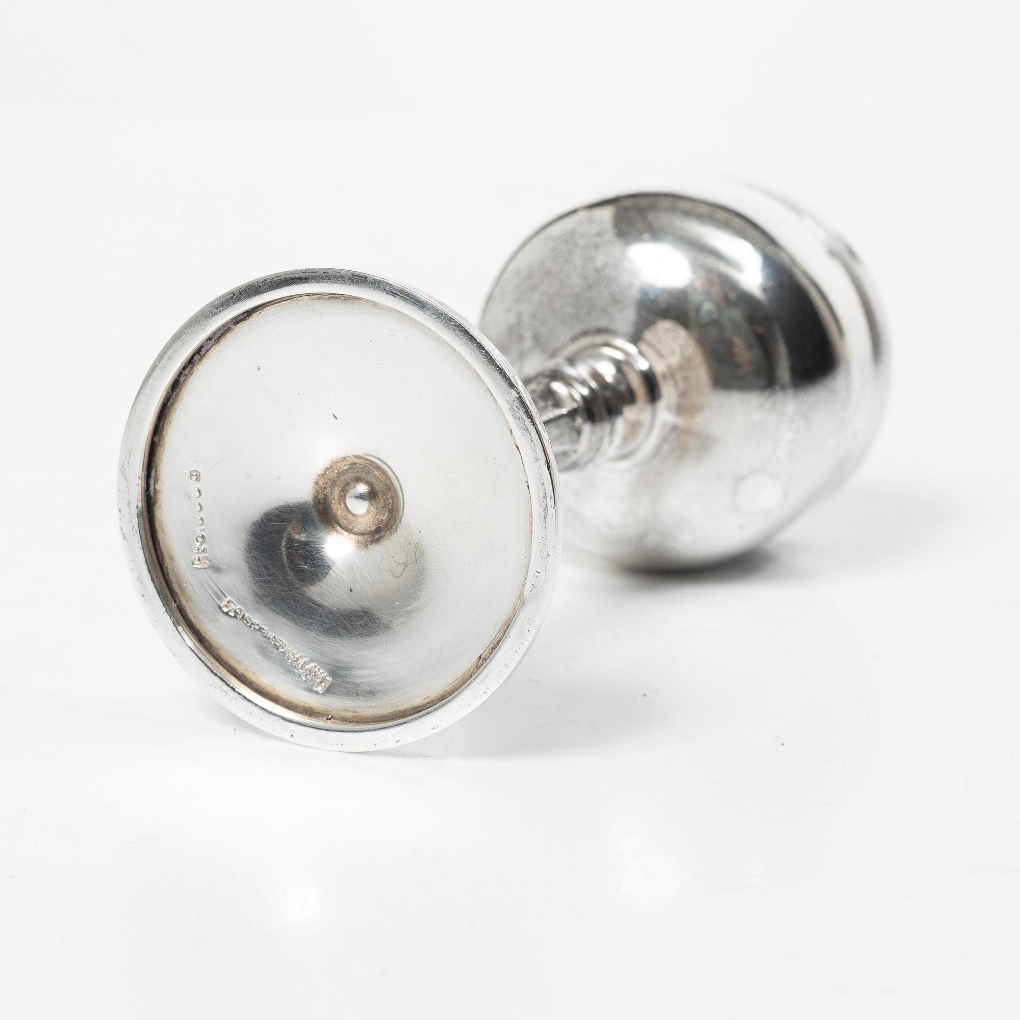 Supkoppar, 6 st, silver, Mappin & Webb, Birmingham, England, 1913-15.