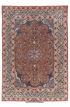 406. A Isfahan rug, signed (Hossein) Seirafian  222 x 150 cm.