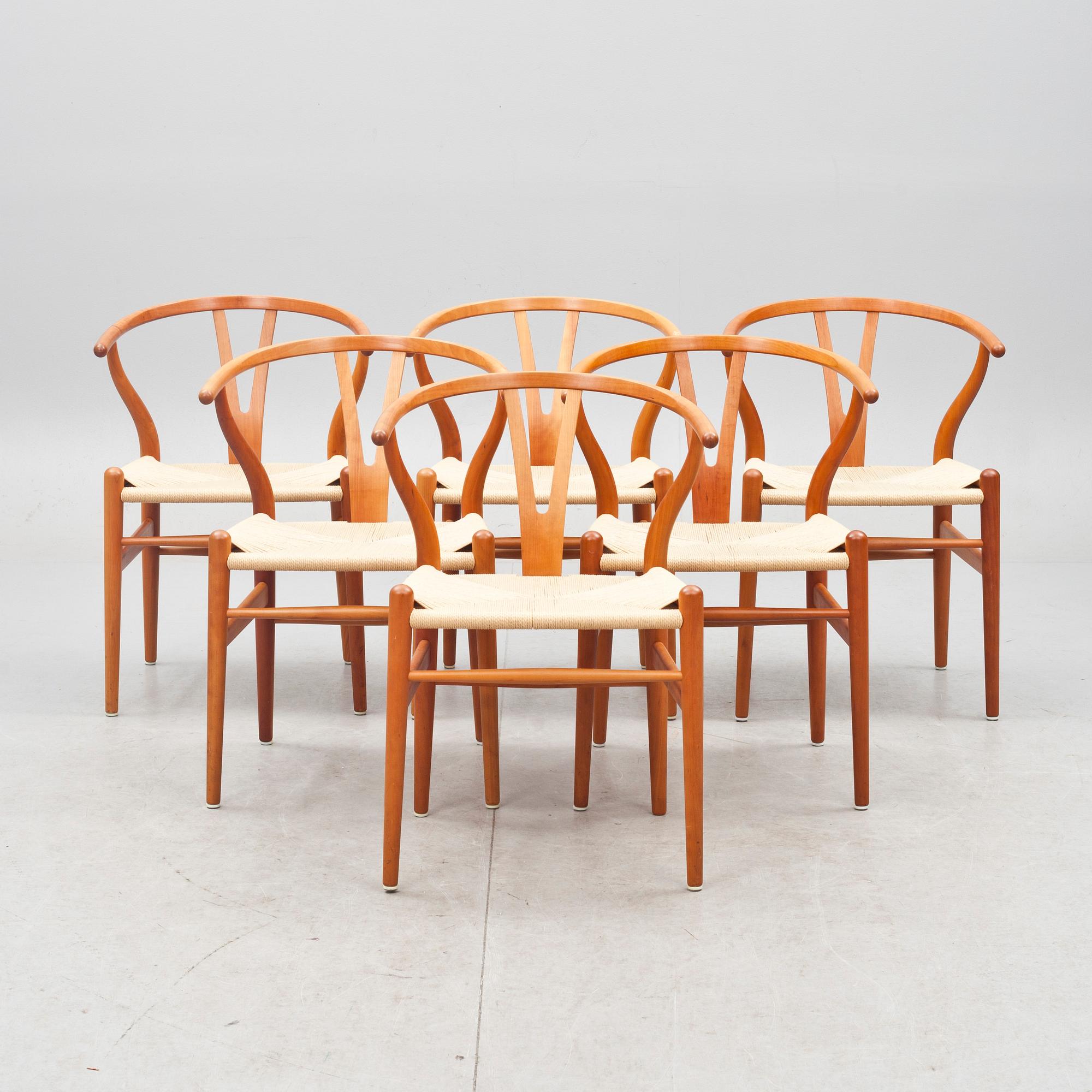 STOLAR, 6 st, "Y-stolen", Hans J. Wegner, Carl Hansen och Söner.
