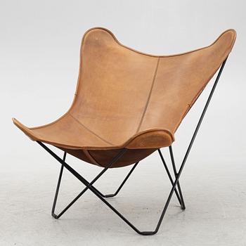 Leather, armchair, "Pampa Mariposa Butterfly Chair".