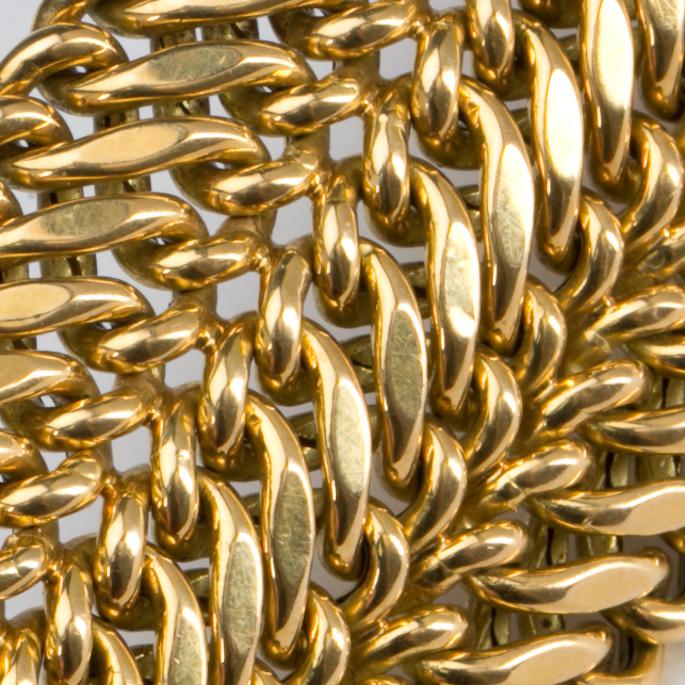 ARMLÄNK, 18k guld. Vikt ca 72 g.