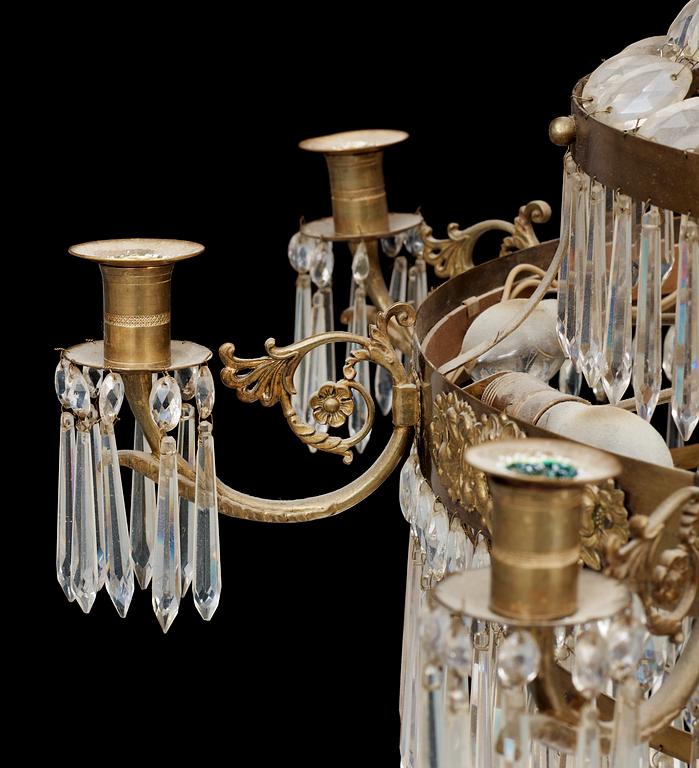 A Swedish Empire 1820/30's nine-light chandelier.