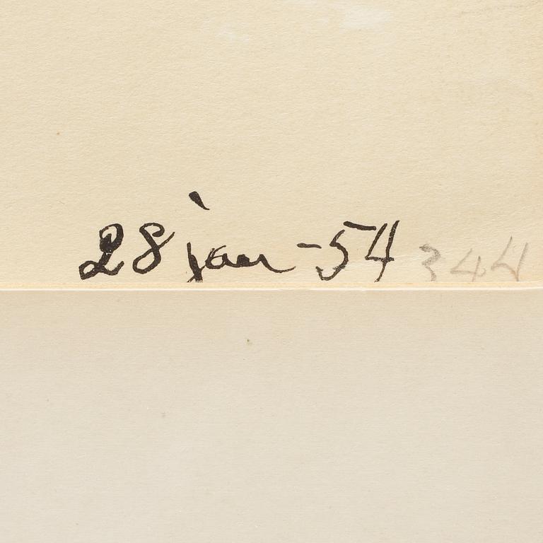 SVEN X:ET ERIXSON, Blandteknik, signerad och daterad 28 jan -54.