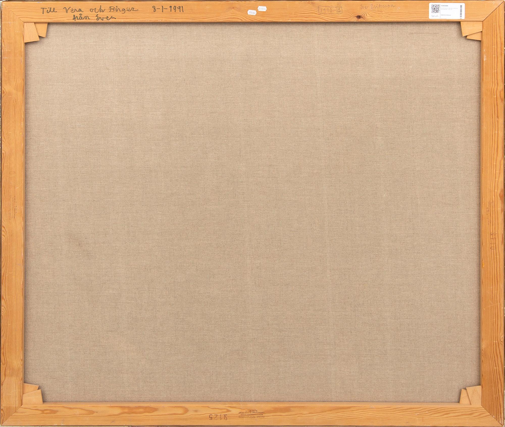 Eve Eriksson, oil on canvas, signed and dated -90.