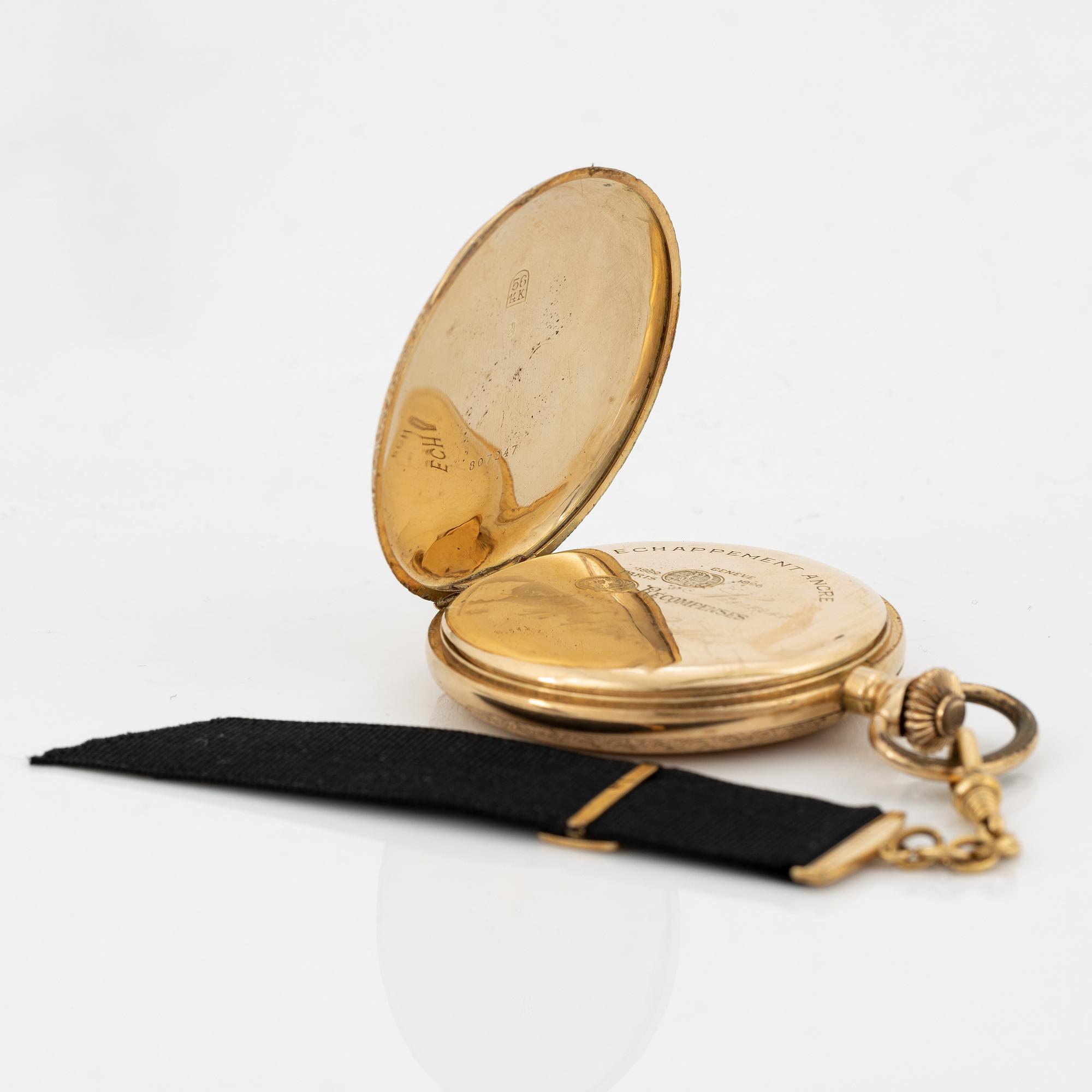 Le Parc, pocket watch, hunter, 50 mm.