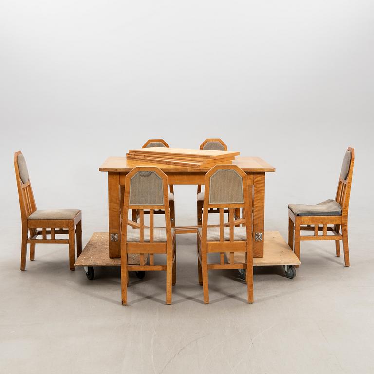 Dining set, 7 pieces, Art Nouveau, 1910, Malmö.
