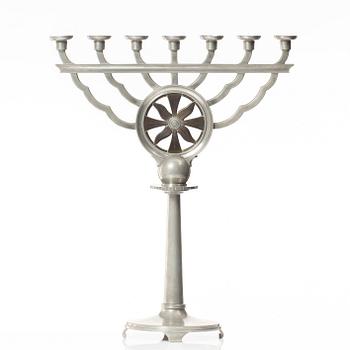 Astrid Aagesen, kandelaber, tenn, Helsingborg 1920/30-tal.