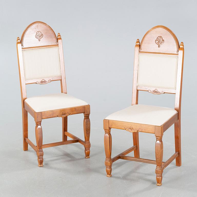 CARL CHRISTIAN CHRISTENSEN, a pair of jugend chairs, signed and dated 1919.