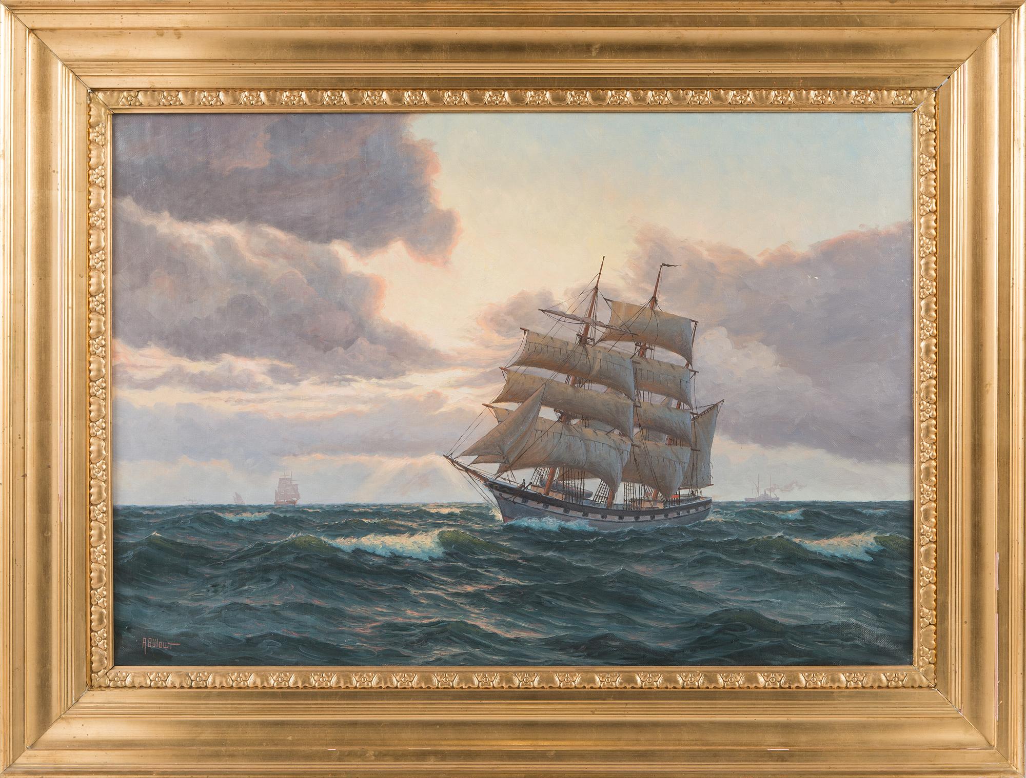 Axel Bülow, Ship at Sea.