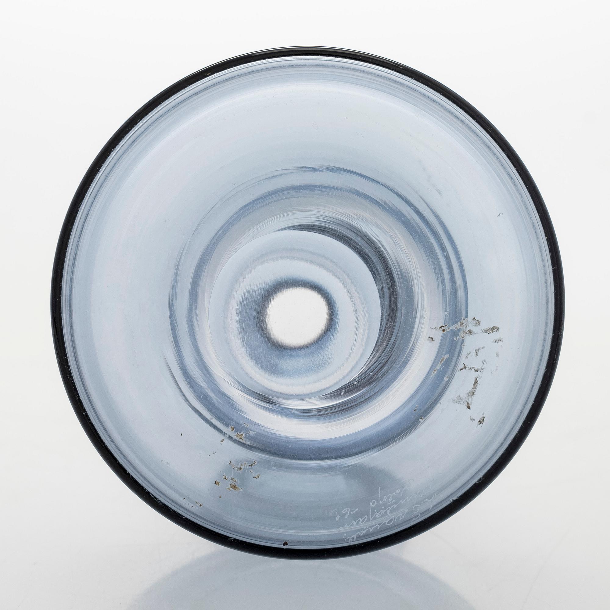 Kaj Franck, karahvi, "1502/KF 502", lasia, signeerattu K. Franck Nuutajärvi Notsjö -61.