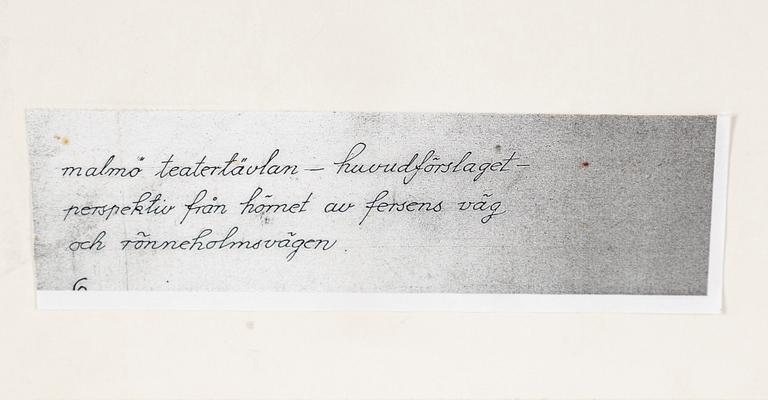 FASADER/INTERIÖRER, 4 st, akvareller, 1900-tal.