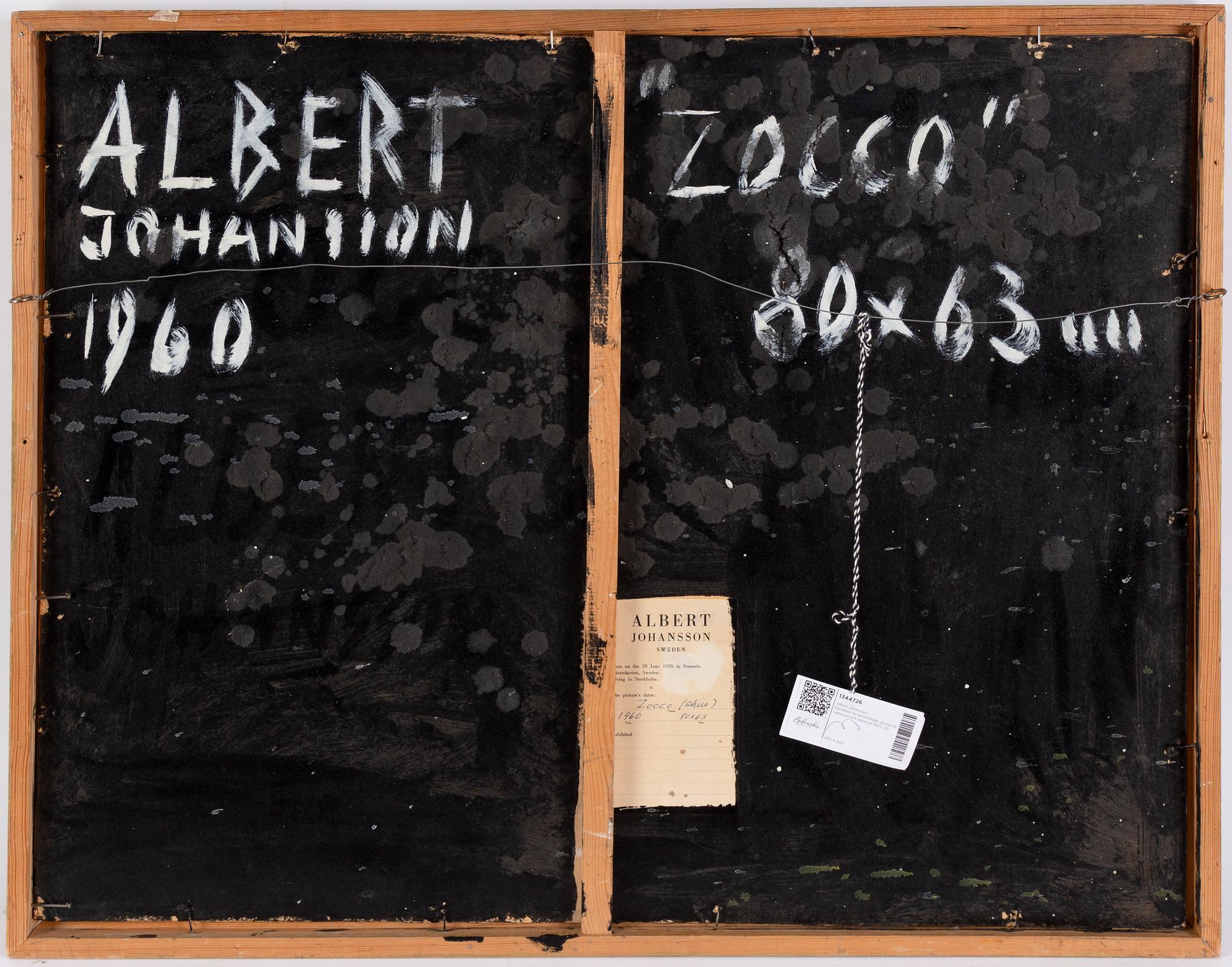 Albert Johansson, mixed media/assemblage, signed and dated 1960.