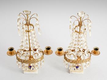 BORDSLYSTRAR, 1 par, gustaviansk stil, 1900-talets mitt.