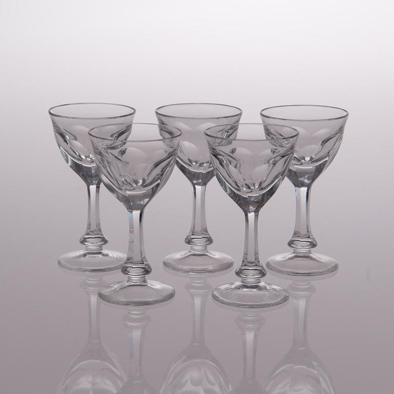 A 23 piece Moser "Lady Hamilton" glassware set from the 1980s and 1990s, Czechoslovakia and  Czech Republic.