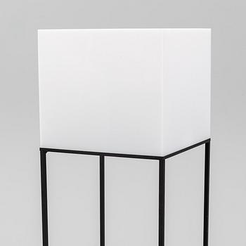 An acrylic and aluminum floor lamp, Søberg Lystek Denmark.