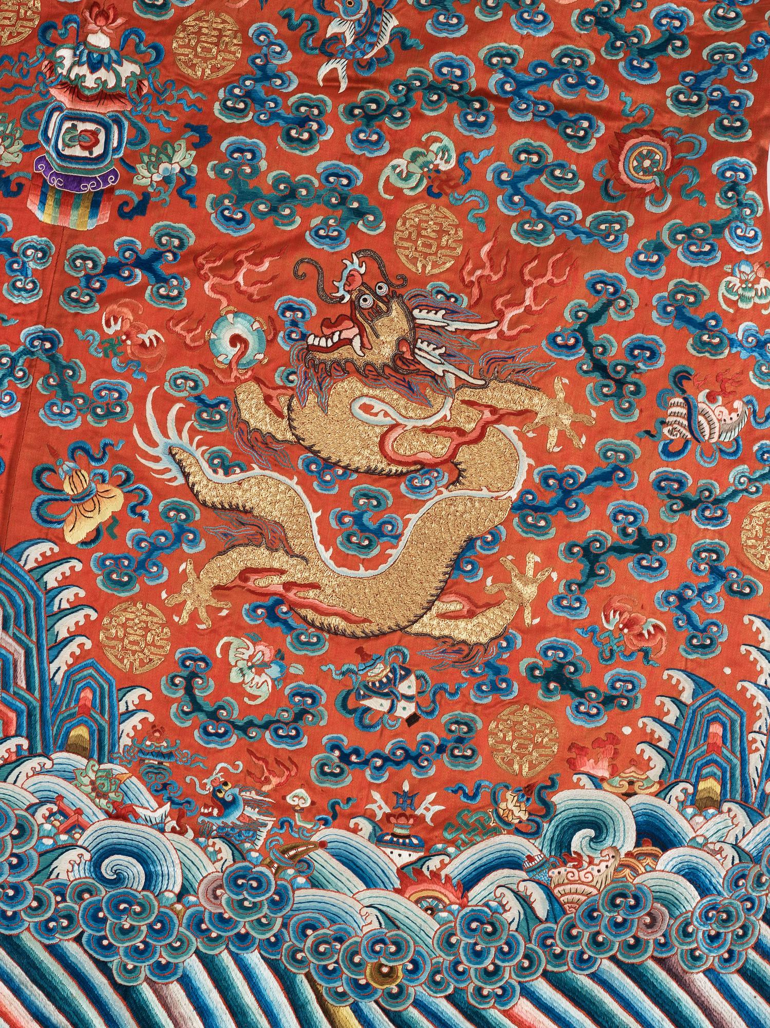 ROCK, broderat siden. Qingdynastin, 1800-tal.
