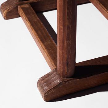 Axel Einar Hjorth, a stained pine and limestone top "Sandhamn" table, Nordiska Kompaniet, Sweden 1931.