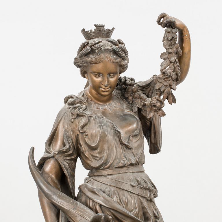 Gustave Trouillard, efter skulptur Kvinna med putti och ymnighetshorn.