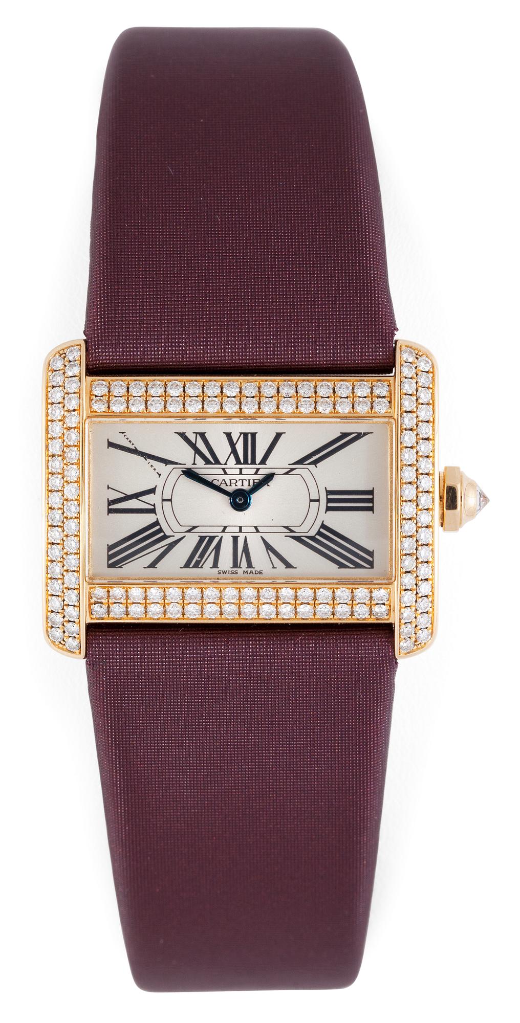 CARTIER, kvarts, guld med briljantslipade diamanter, ca 2005.