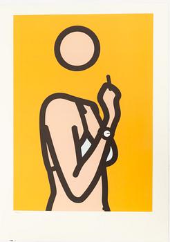 Julian Opie, after, "Ruth with Cigarette 3" from "Twenty Six Portraits by Julian Opie".