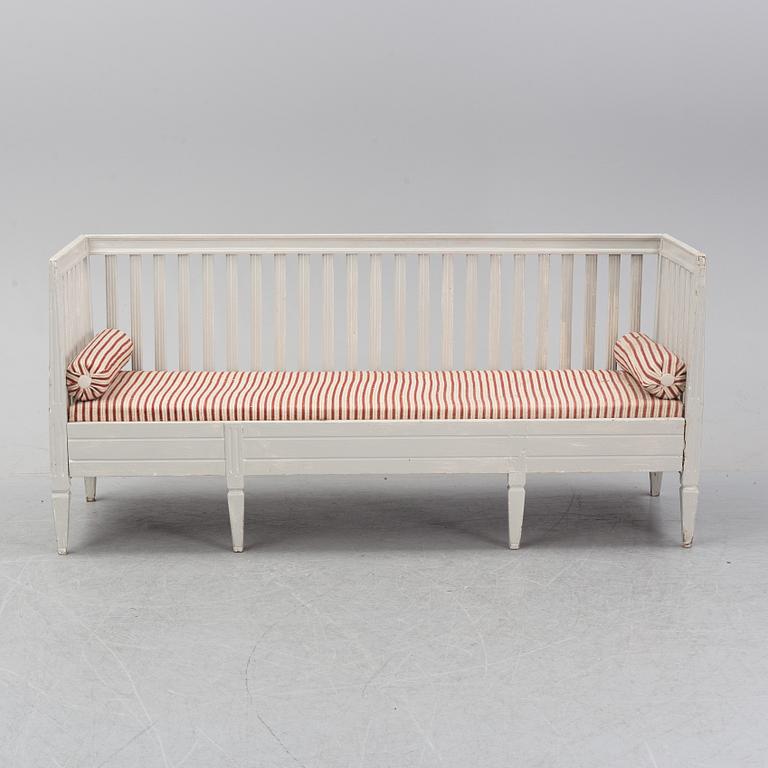 A painted Gustavian style sofa, 19th Century.