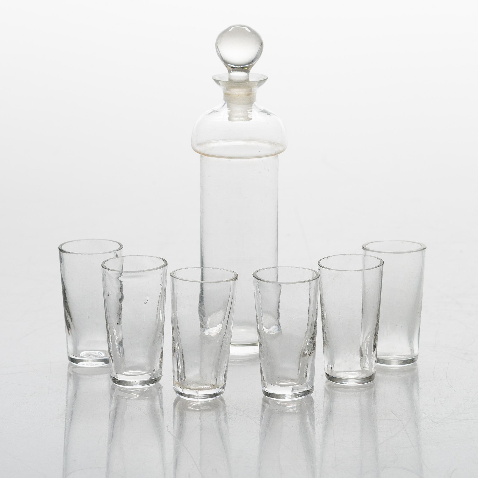 VODKASETTI, lasia, 1800-luvun loppua.