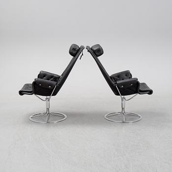 Bruno Mathsson, fåtöljer, ett par, "Jetson" för Dux 2000-tal, formgiven 1969.