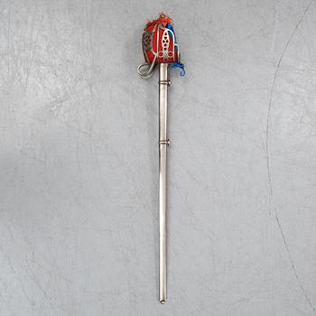A Regulation Basket hilted broadsword for Highland officers, with scabbard, late 20th Century.