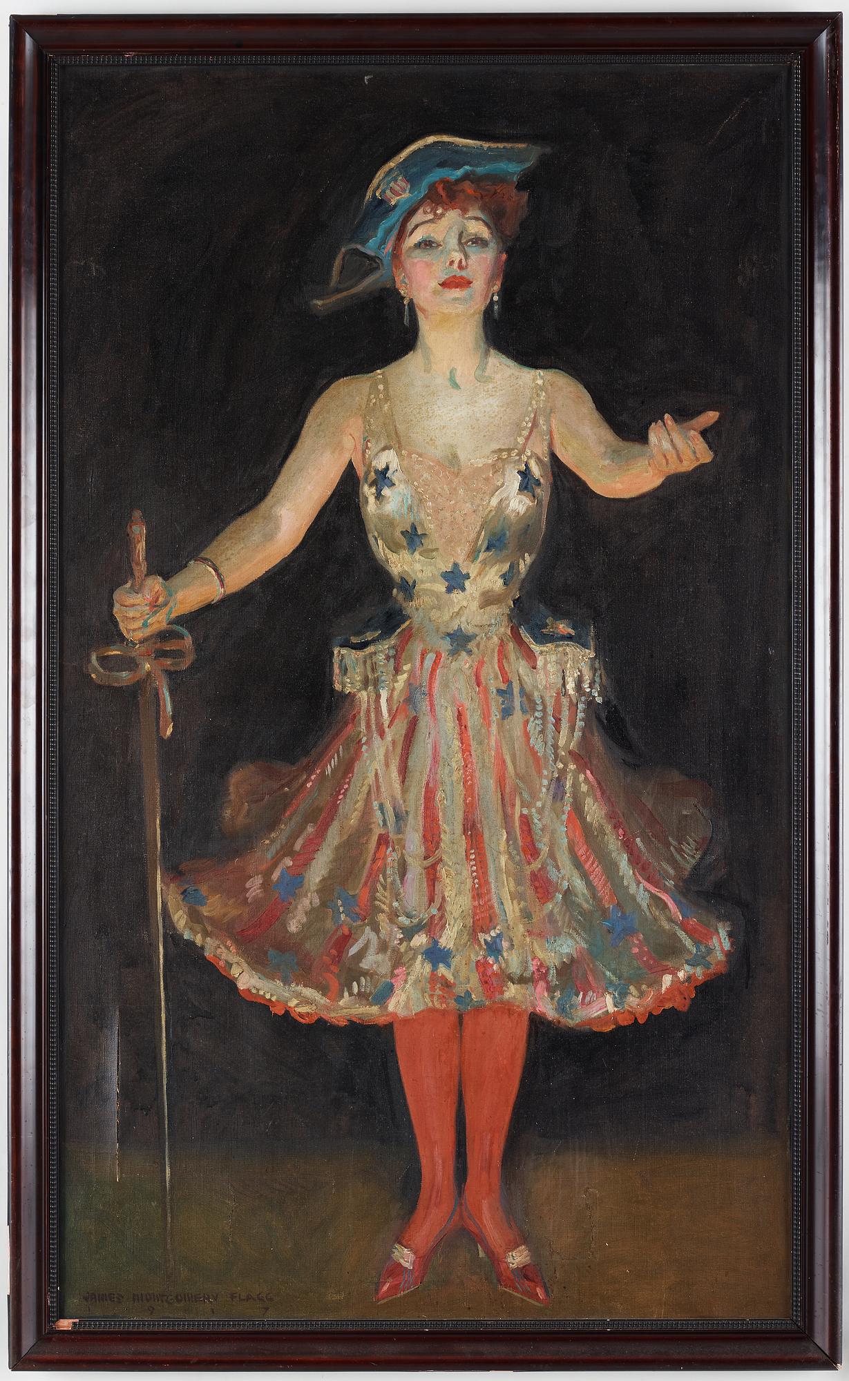 JAMES MONTGOMERY FLAGG, oil on canvas, signed James Montgomery Flagg and dated 1917.