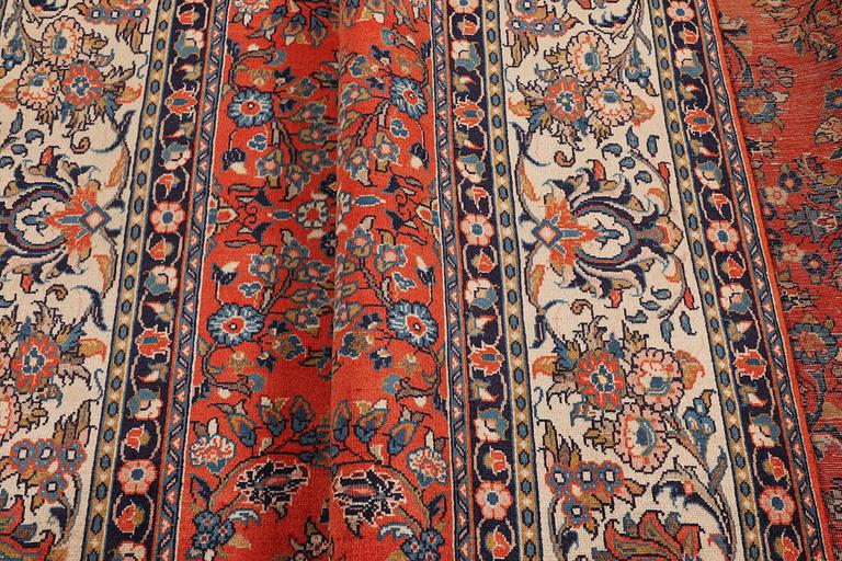 A carpet, Sarouk, c. 398 x 296 cm.
