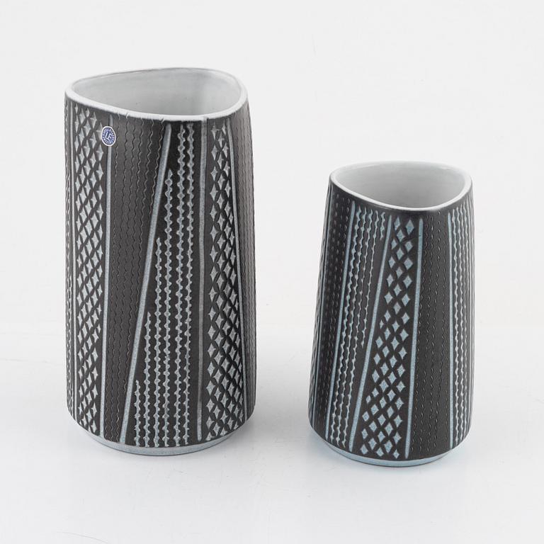 Mari Simmulson, two vases, Upsala-Ekeby.